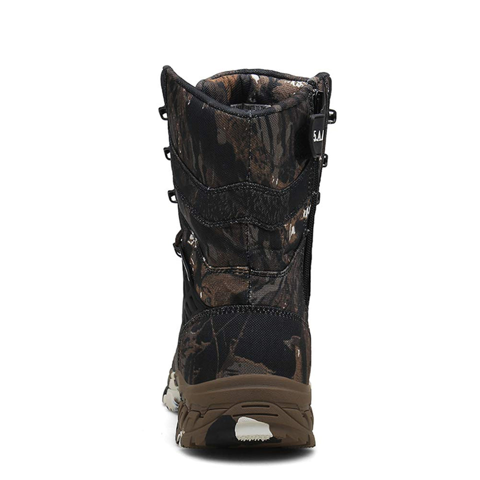 Suetar Botas de Senderismo y Trekking Militares Oxford de Camuflaje para Hombre Botas tácticas Antideslizantes al Aire Libre de Media Pierna de Primavera y Verano