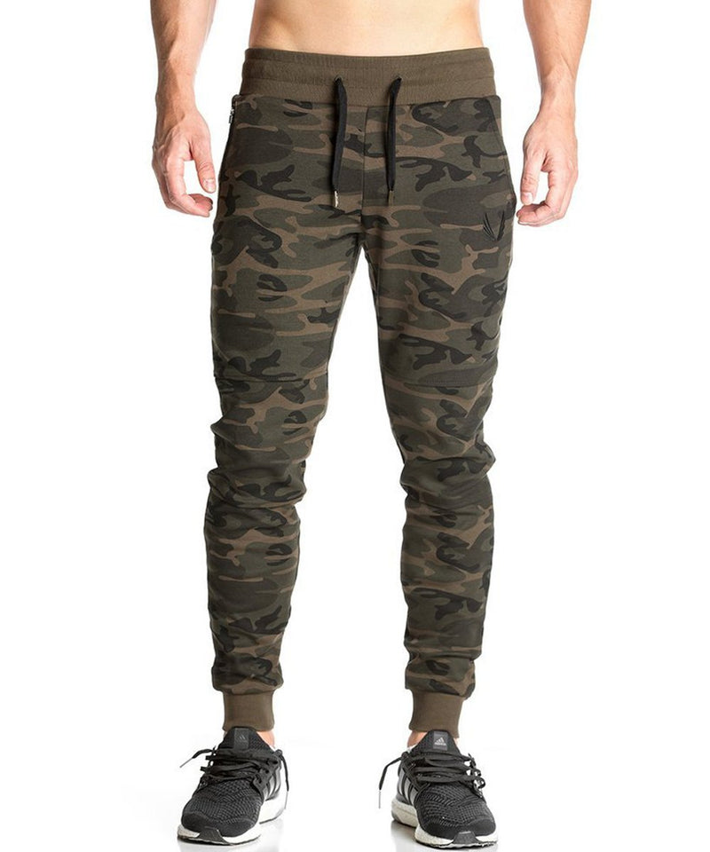 aecibzo Hombres Gimnasio Pantalones Camuflaje Casual Jogger Skinny Slim Fit Pantalones