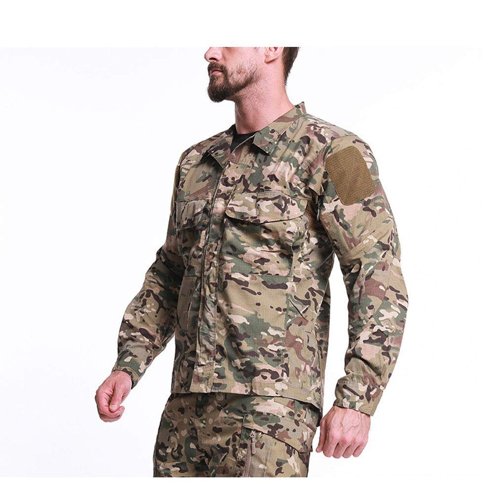 Chaqueta táctica Militar para Hombre, Camisa Impermeable de Camuflaje y Camuflaje, Chaqueta Ligera y Transpirable para Senderismo,XL