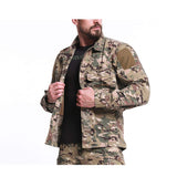 Chaqueta táctica Militar para Hombre, Camisa Impermeable de Camuflaje y Camuflaje, Chaqueta Ligera y Transpirable para Senderismo,XL