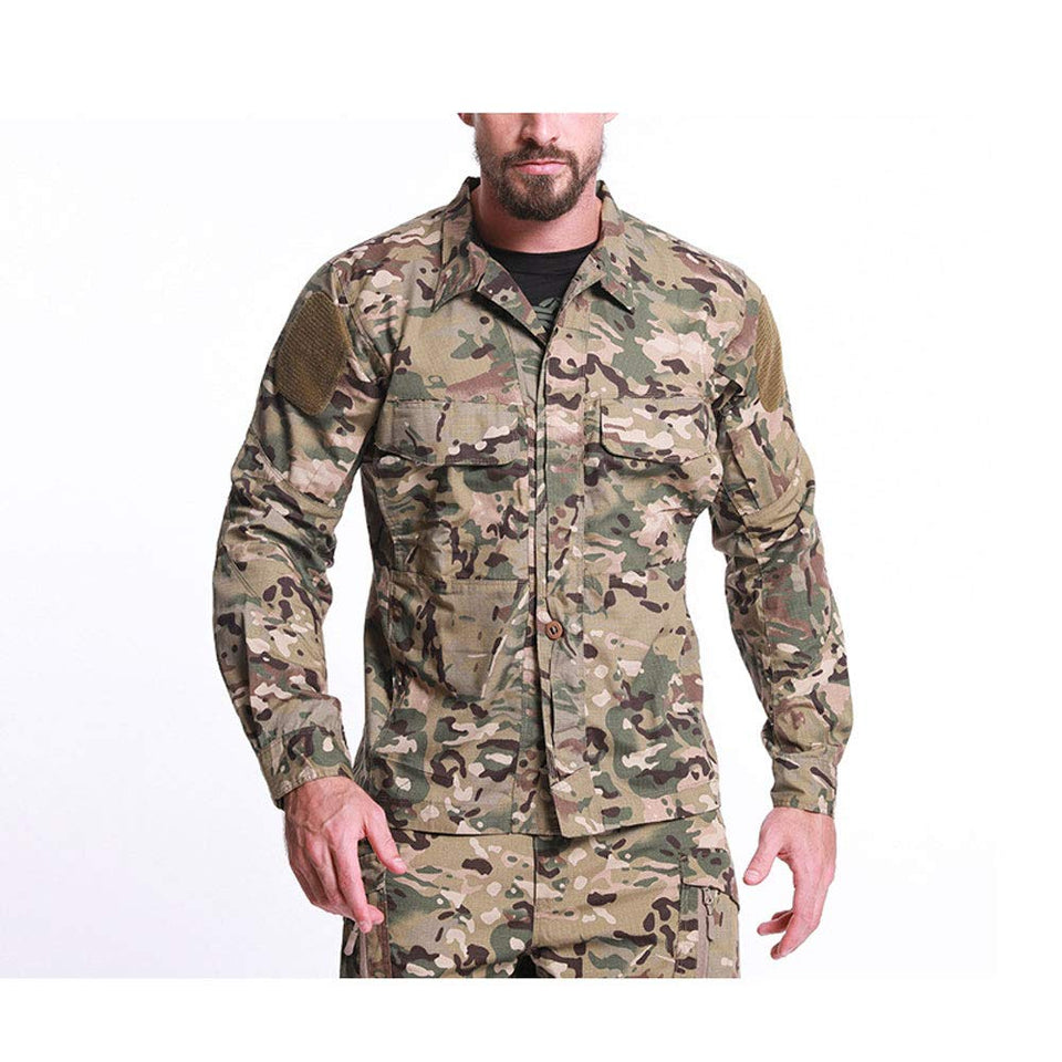 Chaqueta táctica Militar para Hombre, Camisa Impermeable de Camuflaje y Camuflaje, Chaqueta Ligera y Transpirable para Senderismo,XL
