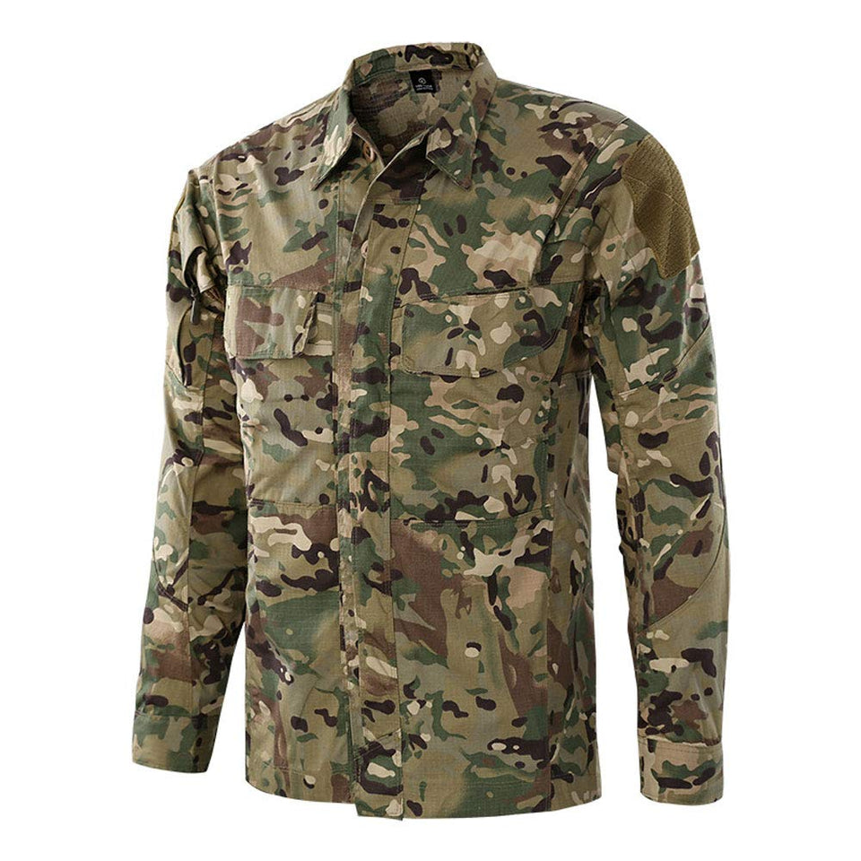 Chaqueta táctica Militar para Hombre, Camisa Impermeable de Camuflaje y Camuflaje, Chaqueta Ligera y Transpirable para Senderismo,XL
