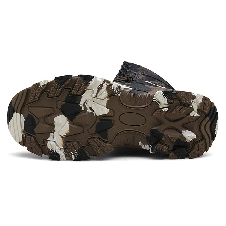 Suetar Botas de Senderismo y Trekking Militares Oxford de Camuflaje para Hombre Botas tácticas Antideslizantes al Aire Libre de Media Pierna de Primavera y Verano