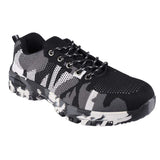 Bnineteenteam Botas de Trabajo de Camuflaje con Puntera de Acero para Hombres Calzado de Seguridad para Exteriores, a Prueba de pinchazos, Transpirable, Antideslizante