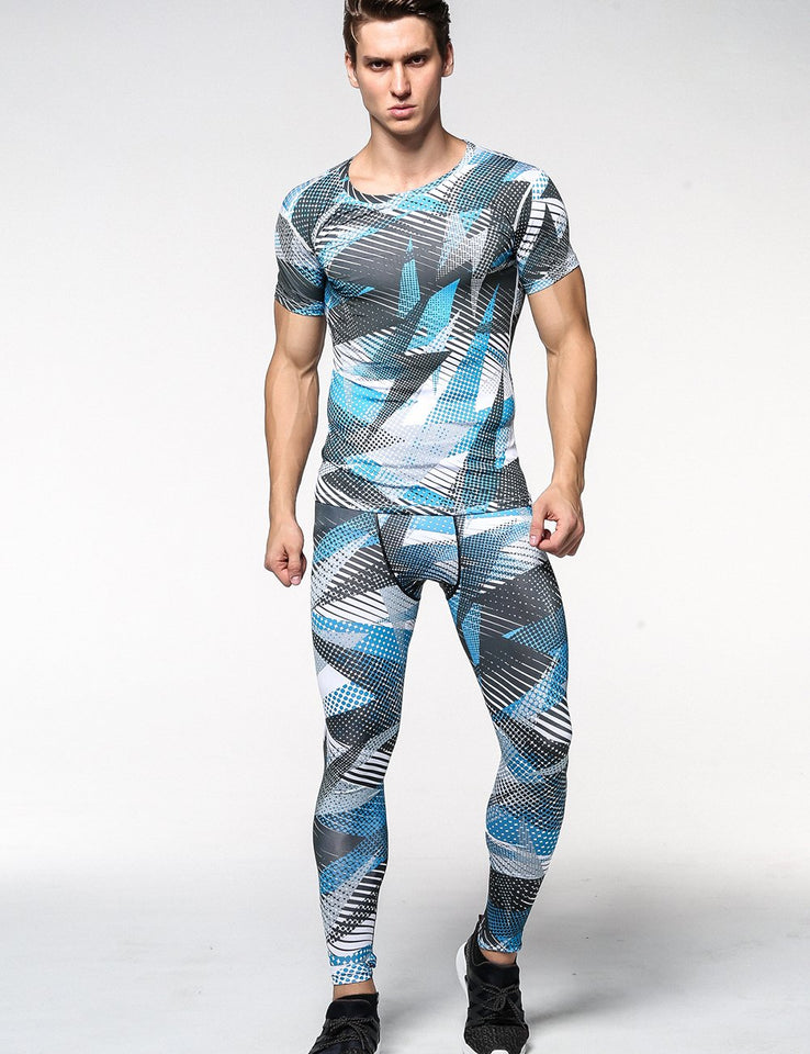 1Bests Hombres 'S Tights Deportes Camisas de compresión de Manga Corta para Hombre, diseño de Camuflaje de Secado rápido