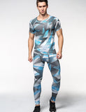 1Bests Hombres 'S Tights Deportes Camisas de compresión de Manga Corta para Hombre, diseño de Camuflaje de Secado rápido