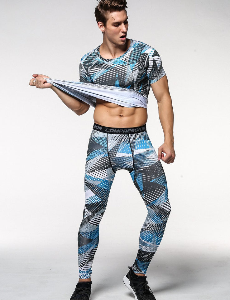 1Bests Hombres 'S Tights Deportes Camisas de compresión de Manga Corta para Hombre, diseño de Camuflaje de Secado rápido