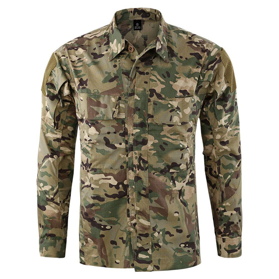 Chaqueta táctica Militar para Hombre, Camisa Impermeable de Camuflaje y Camuflaje, Chaqueta Ligera y Transpirable para Senderismo,XL